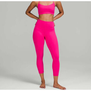 Lululemon Align High-Rise Crop 25" Sonic Pink Leggings Women's Size 6